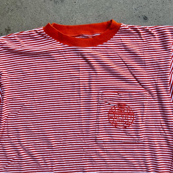 Vintage ESPRIT Striped Pocket Long Sleeve Shirt Large - Picture 3 of 6